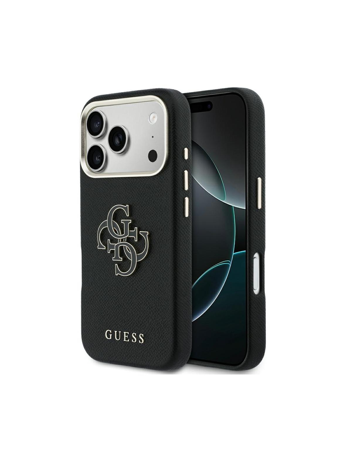 GUESS futerał do IPHONE 17 Pro GUHCP17L5PS4RGGK (PU FW Resin Logo) czarny