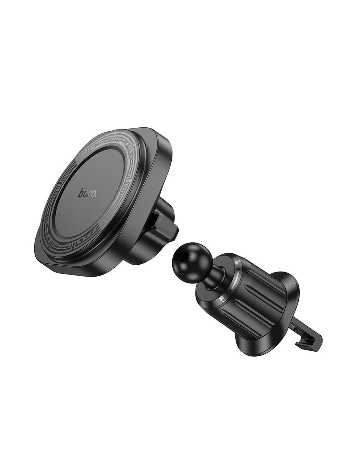 Uchwyt na telefon do samochodu magnetyczny zgodny z MagSafe Hoco do kratki H28 czarny
