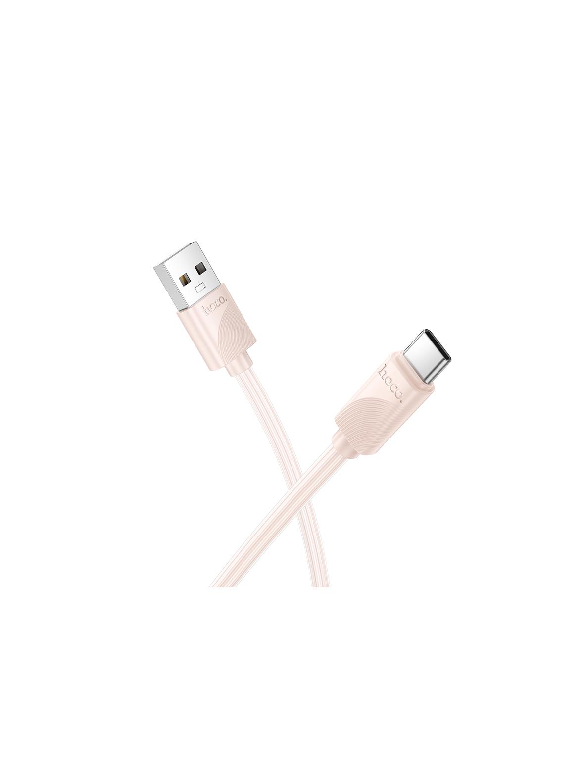Kabel USB A do USB C Hoco 3A 1 m  X114 różowy