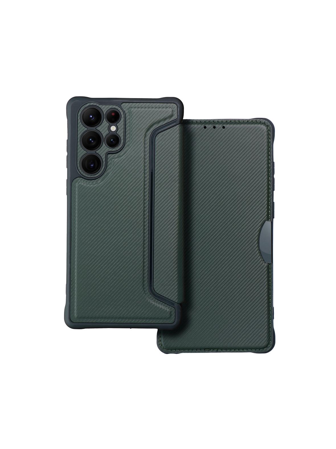 Kabura RAZOR Book do SAMSUNG S22 Ultra ciemnozielony