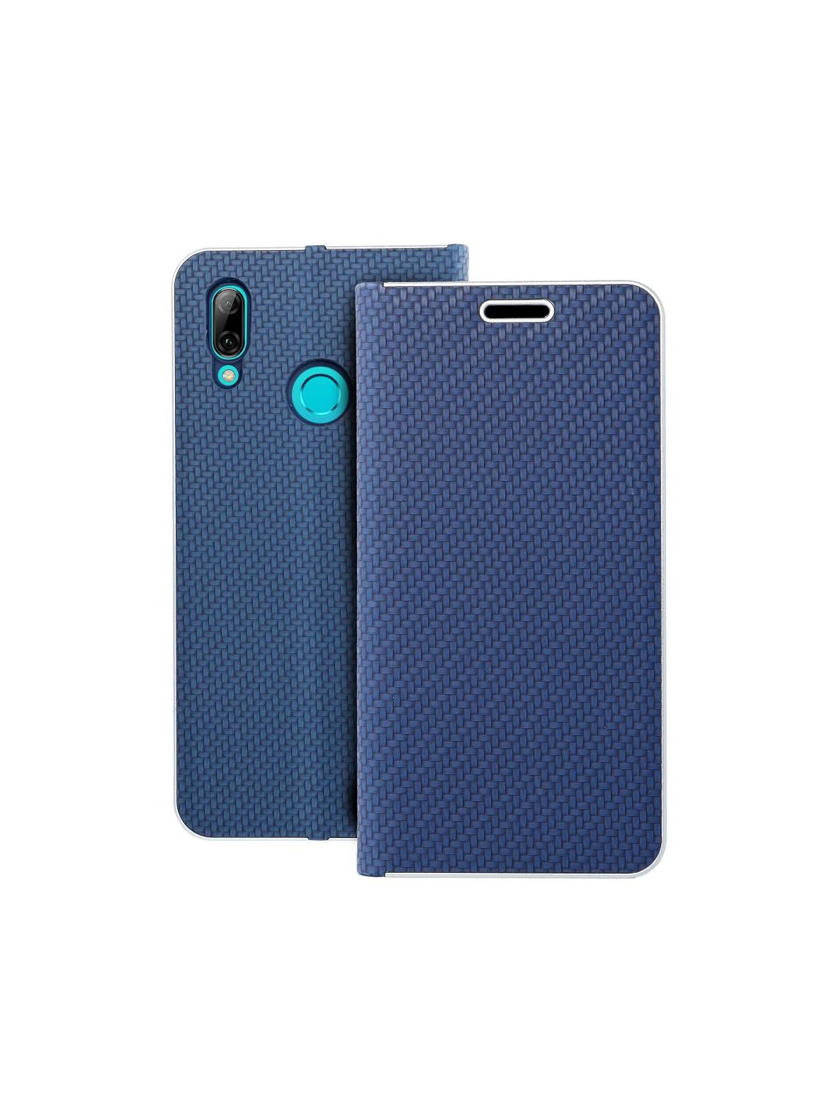 Kabura LUNA Book Carbon do HUAWEI P Smart 2019 niebieski