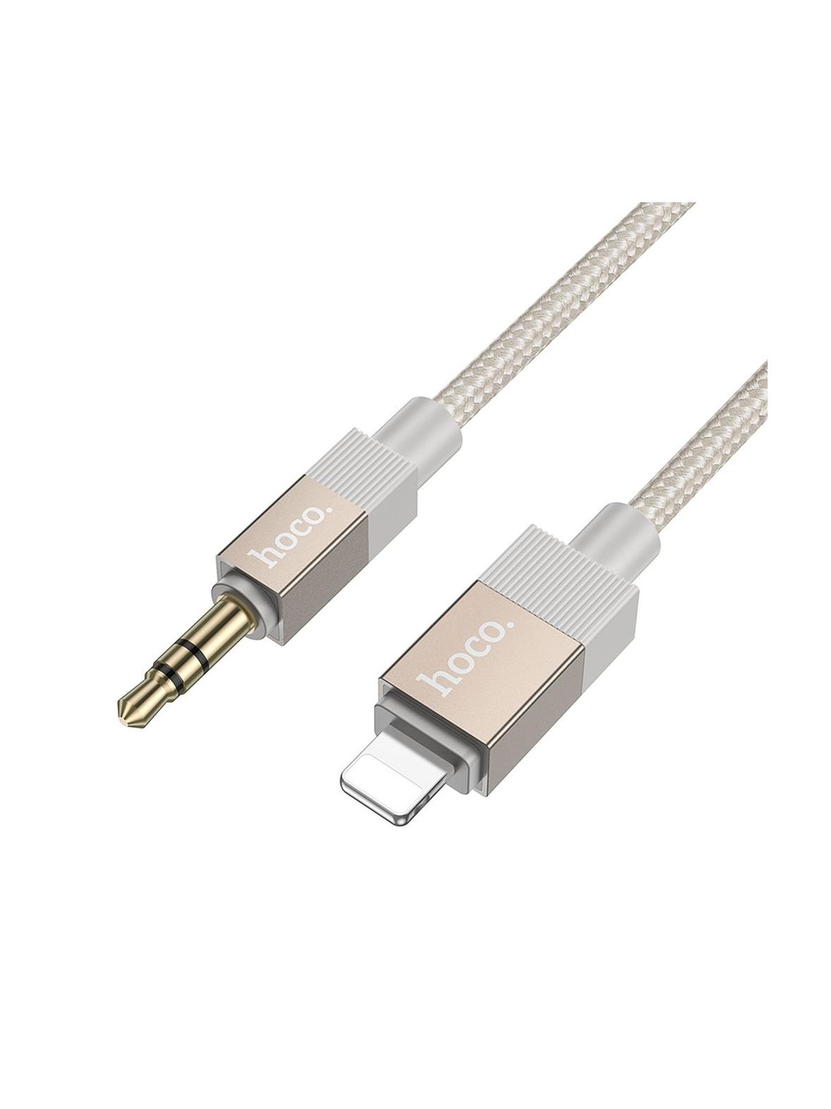 Kabel AUX Jack 3,5 mm (męski) do Lightning (męski) Hoco 1 m UPA32A złoty