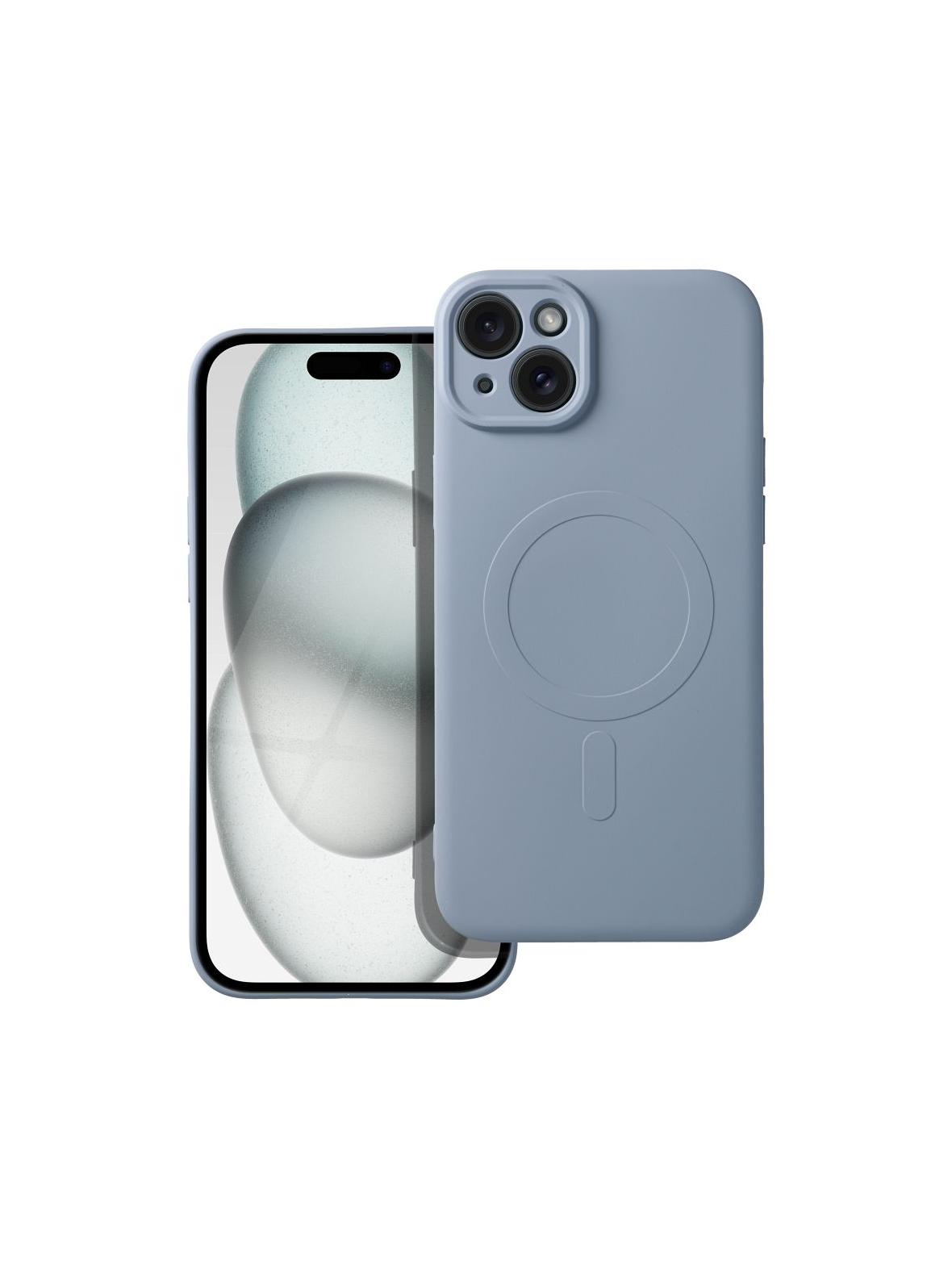 Futerał SILICONE MAG COVER kompatybilny z MagSafe do IPHONE 15 Plus jasny niebieski