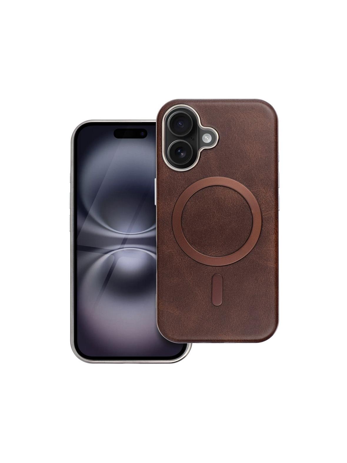 Futerał GENTLEMAN MAG COVER kompatybilny z MagSafe do IPHONE 14 PRO brązowy