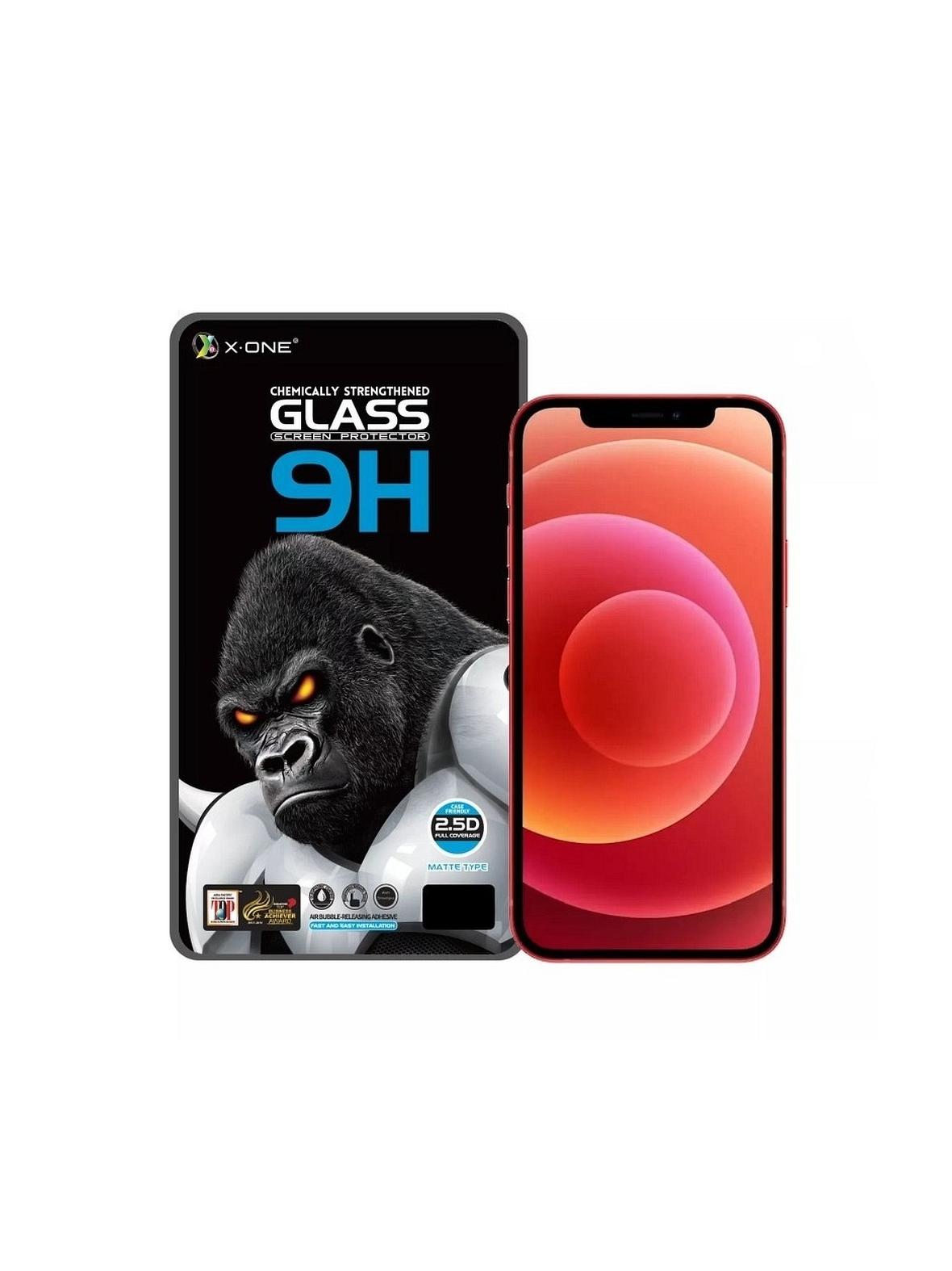 Szkło hartowane X-ONE Full Cover Extra Strong Matowe - do iPhone 12 mini (full glue) czarny