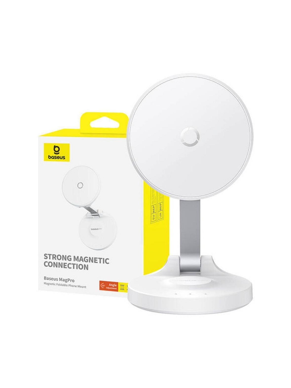 BASEUS uchwyt biurkowy składany magnetyczny kompatybilny z Magsafe BS-HP016 biały
