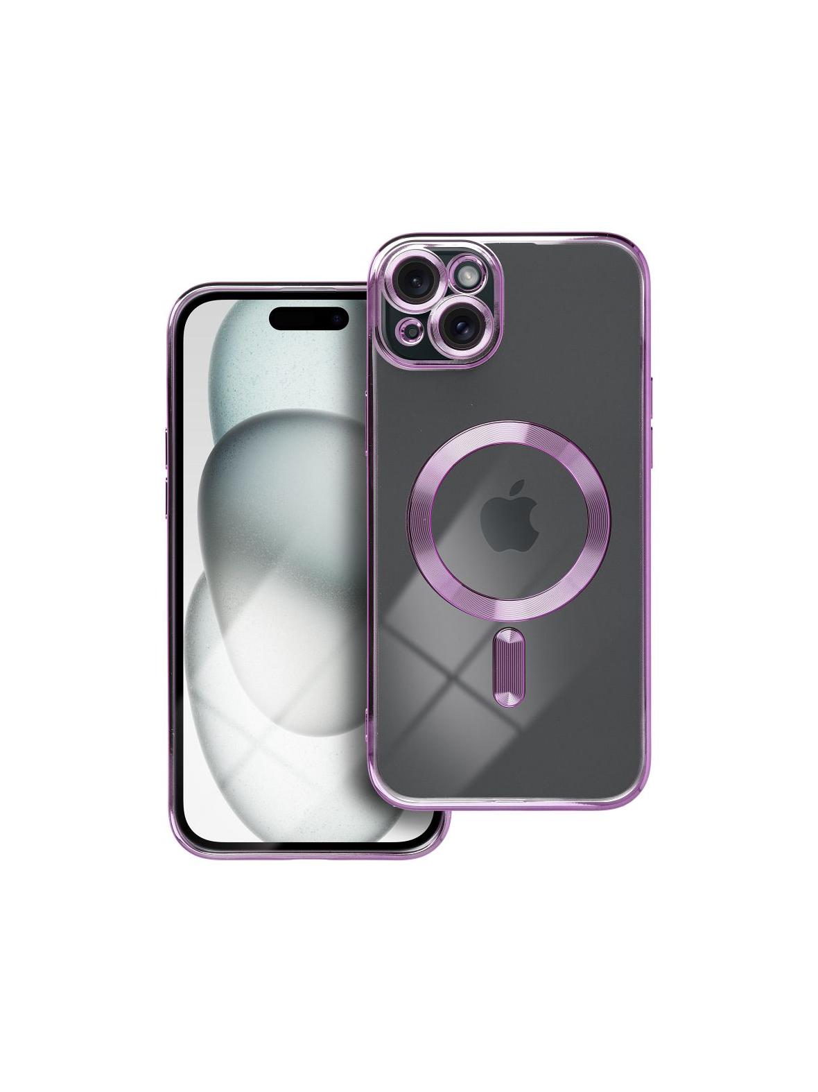 Futerał ELECTRO MAG COVER kompatybilny z MagSafe do IPHONE 15 Plus fioletowy