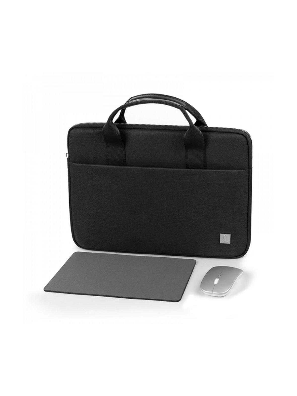 WiWU - Wodoodporna torba na laptopa 14" Genius Combo Set 3in1 (torba+myszka+podkładka pod mysz) - czarna