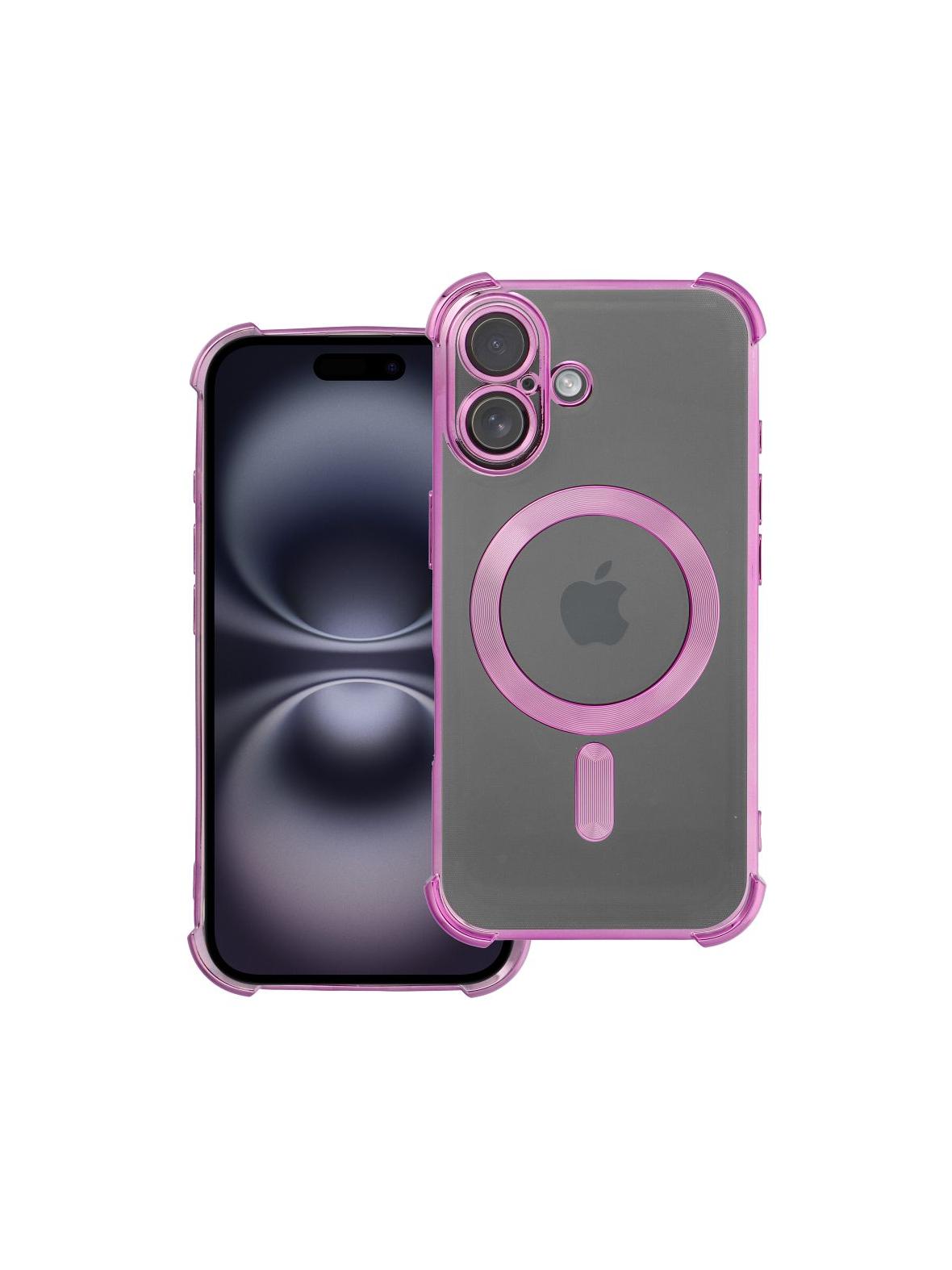 Futerał ANTISHOCK ELECTRO do IPHONE 16 kompatybilny z MagSafe purpurowy