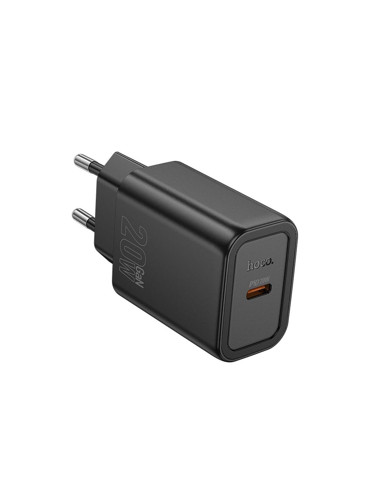 Ładowarka sieciowa do telefonu Hoco USB C QC PD 20W N60 czarna