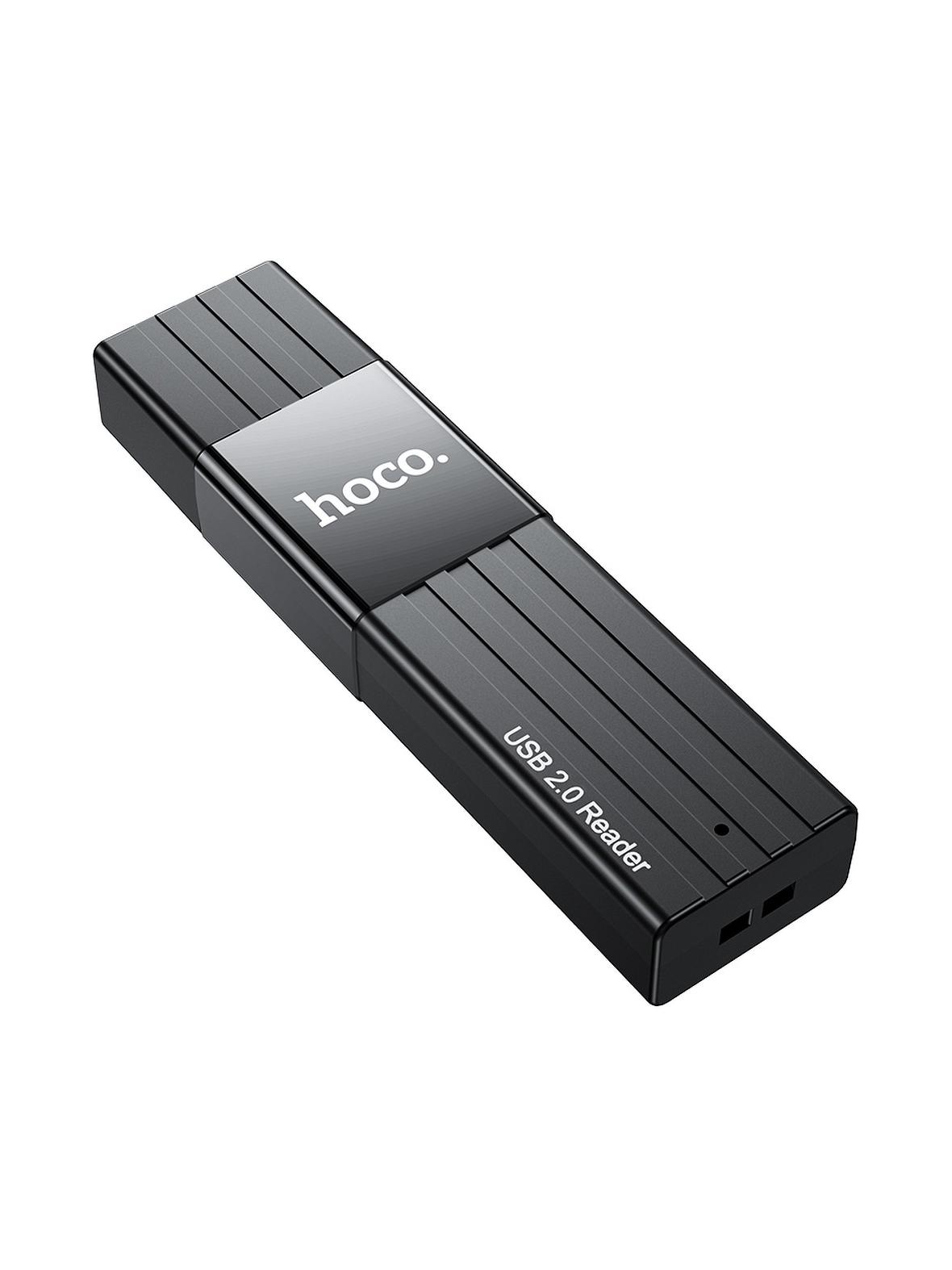 Czytnik kart SD / TF Hoco USB A 3.0 HB20 czarny