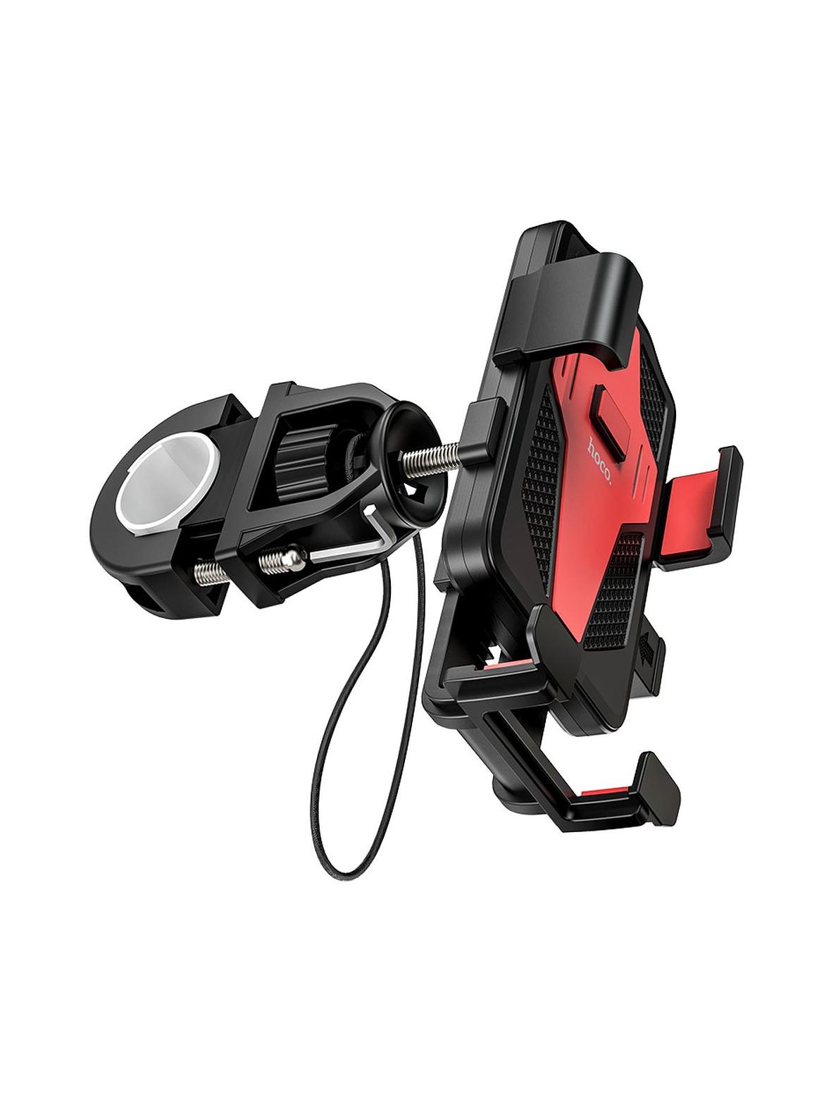 Uchwyt na telefon do roweru / motocykla Hoco do kierownicy CA73 czarno czerwony