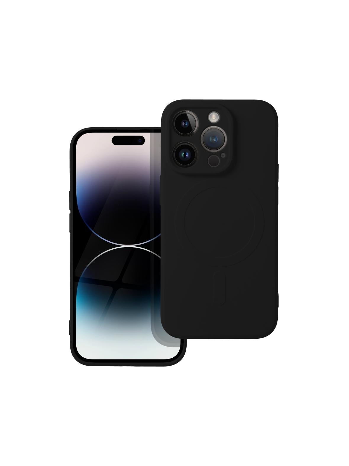 Futerał SILICONE MAG COVER kompatybilny z MagSafe do IPHONE 14 Pro czarny