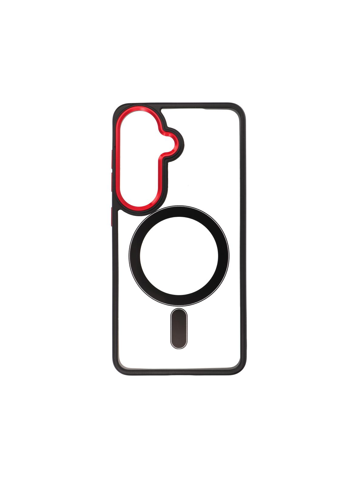 Futerał do Samsung S26 Color Edge Mag Cover zgodny z MagSafe czarno czerwony