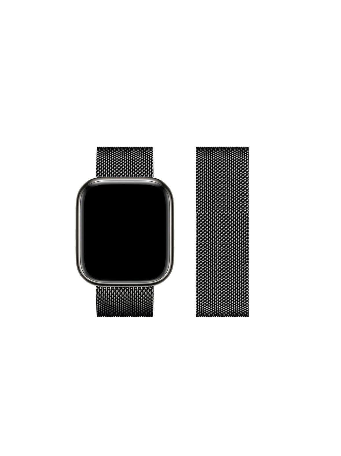 Pasek do Apple Watch Forcell F-Design FA03 magnetyczny stal 42 / 44 / 45 / 49 mm czarny