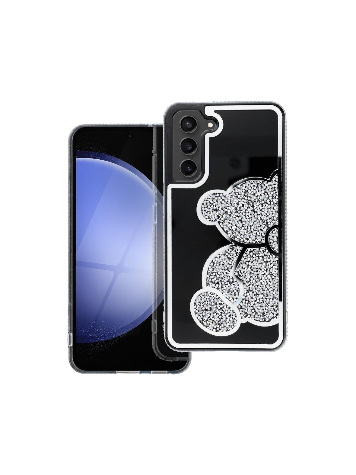 Futerał TEDDY BEAR do SAMSUNG A36 5G srebrny