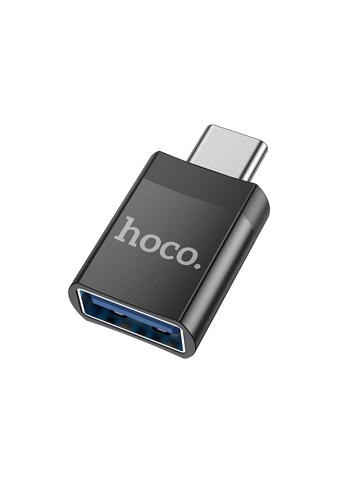 Adapter OTG USB C do USB A Hoco UA17 czarny