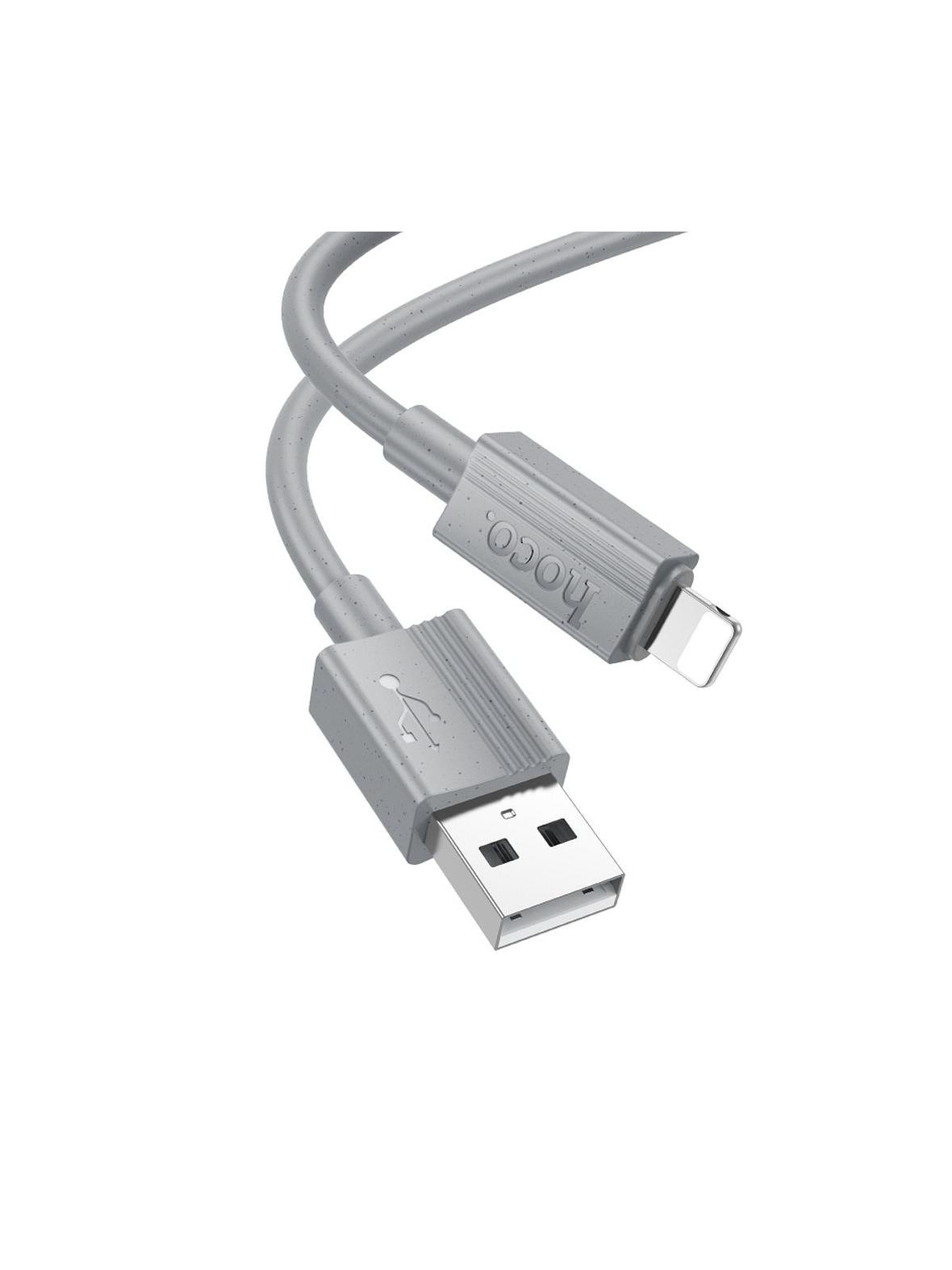 Kabel USB A do Lightning Hoco 2,4A 1 m X107 szary