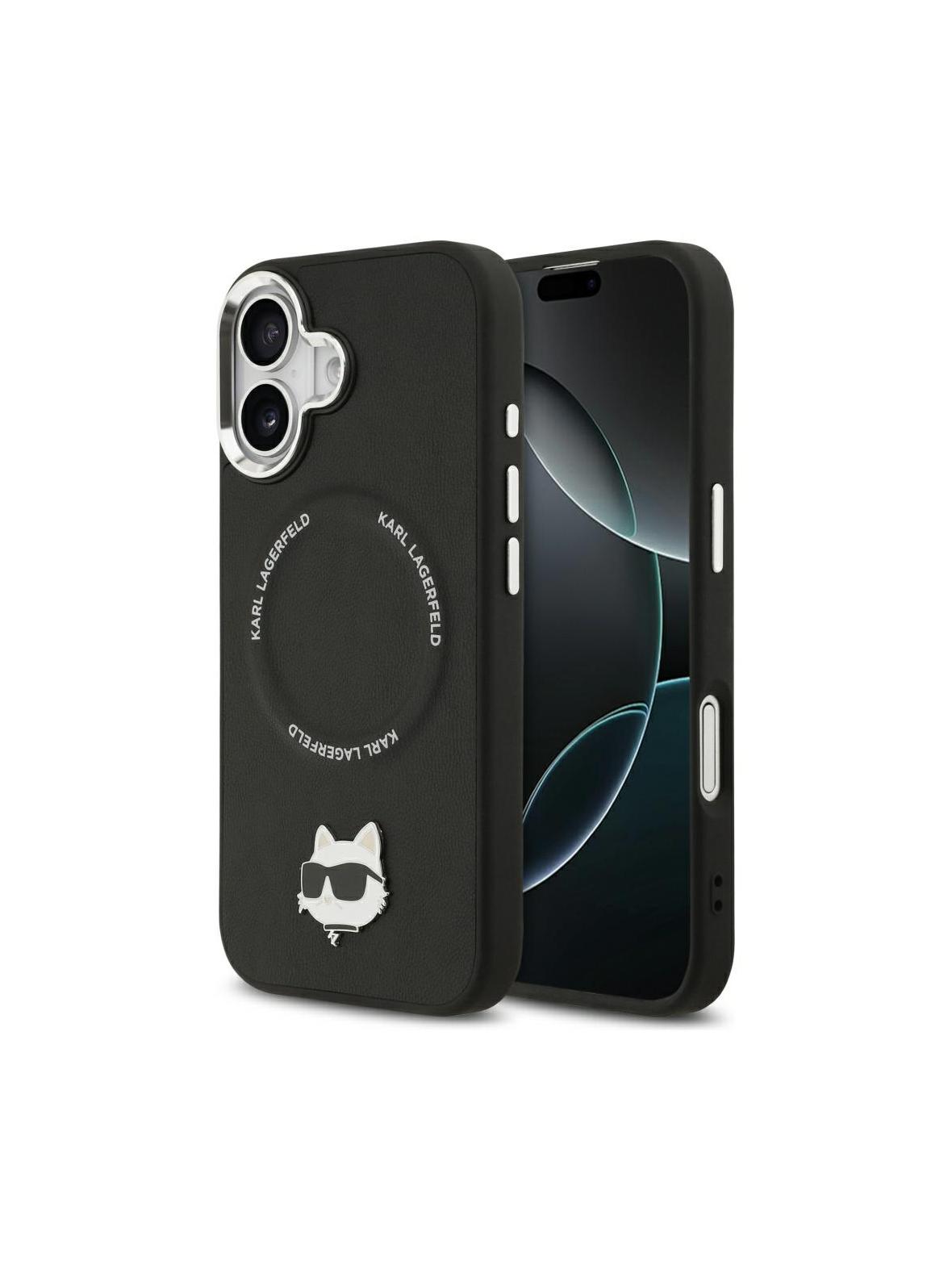 KARL LAGERFELD futerał do IPHONE 17 kompatybilny z MagSafe KLHMP17SPSMLRCHK (PU Choupette Pin) czarny