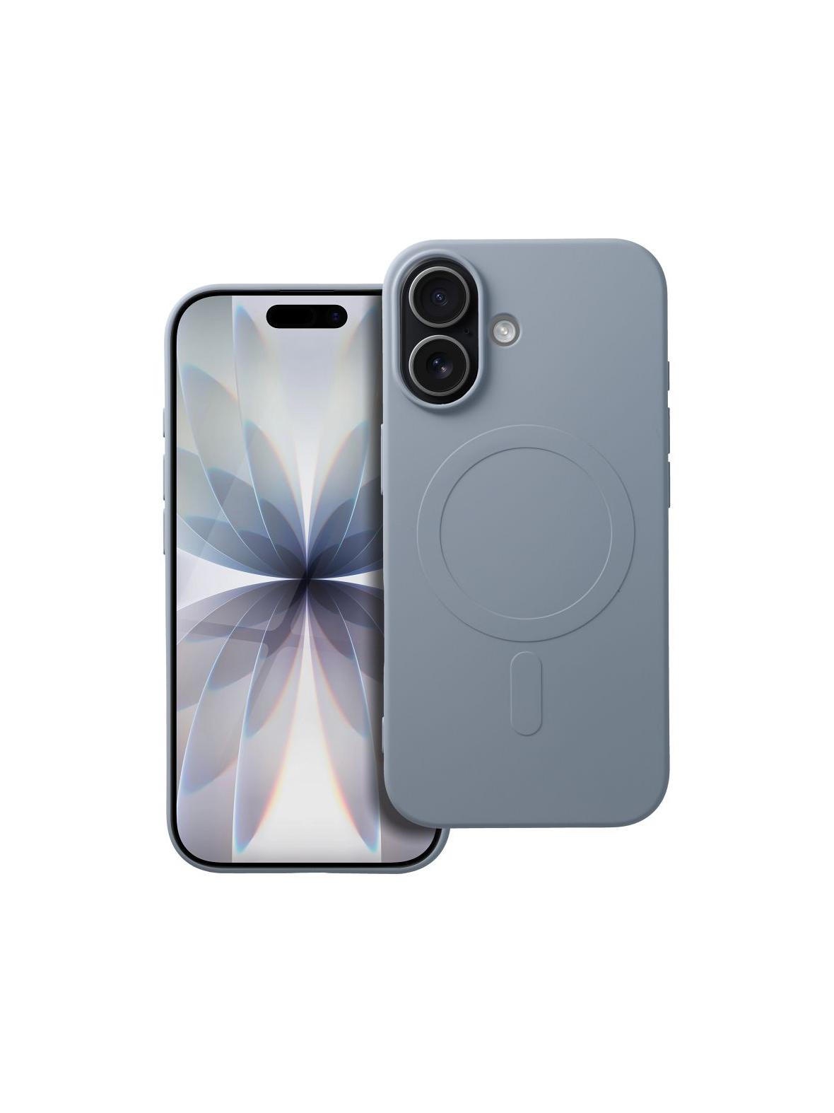 Futerał SILICONE MAG COVER (big hole) kompatybilny z MagSafe do IPHONE 17 jasny niebieski