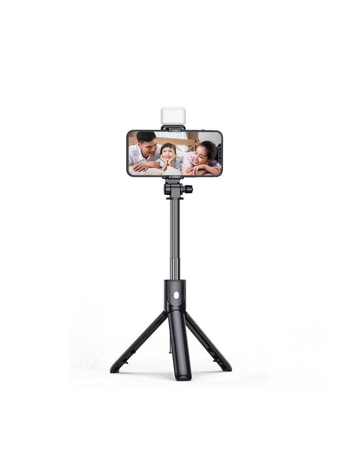 Uchwyt selfie z pilotem bezprzewodowym tripod R1S czarny