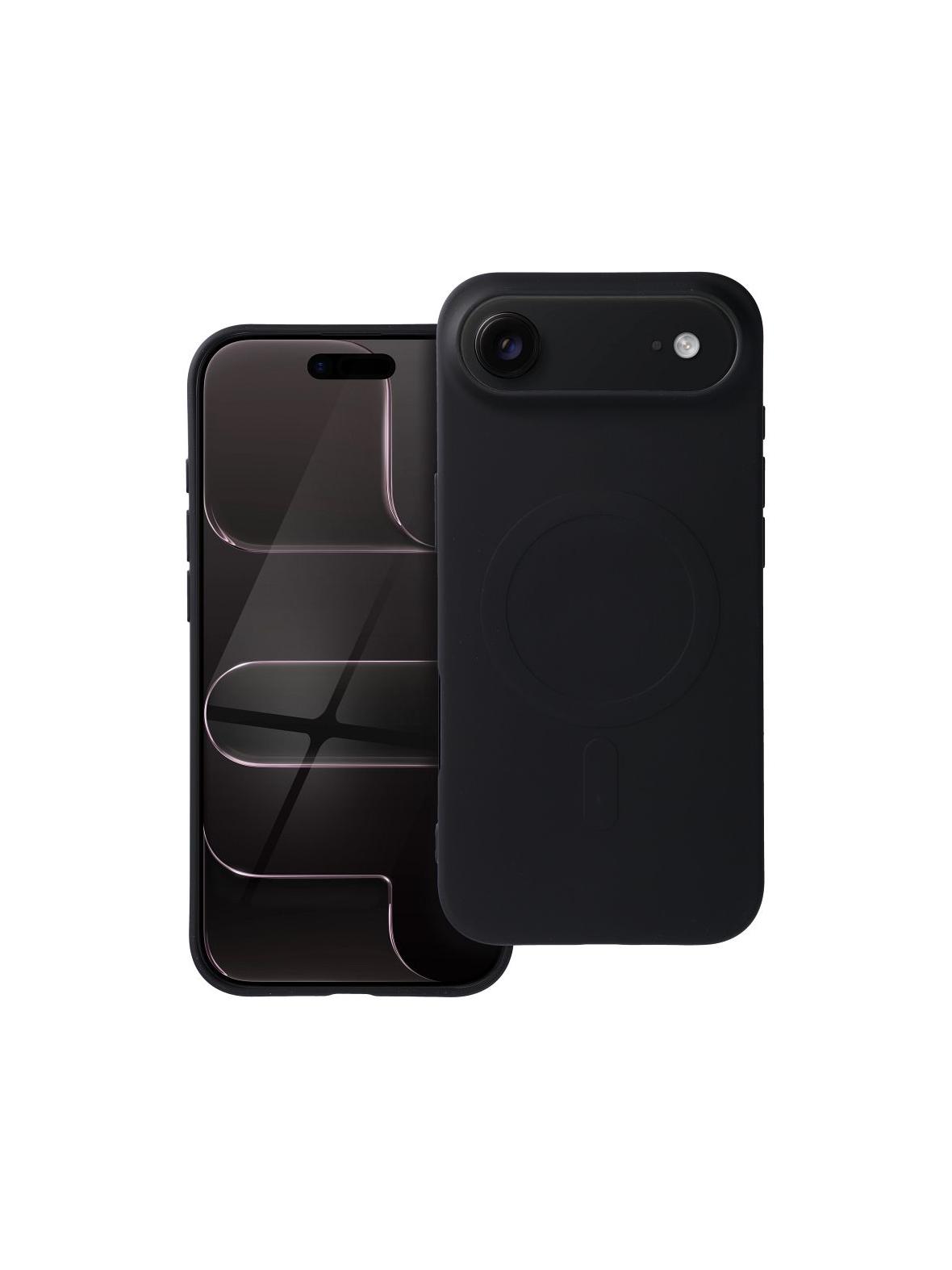 Futerał SILICONE MAG COVER (big hole) kompatybilny z MagSafe do IPHONE 17 Air czarny