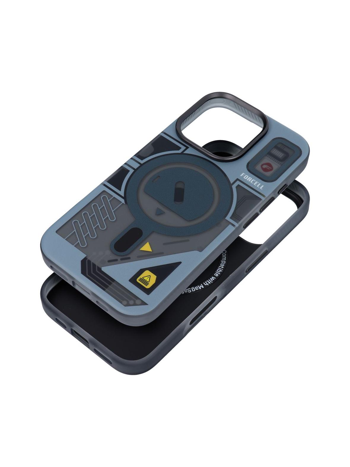 Etui na iPhone 16 PRO MAX Forcell F-Protect Levels Dual Layer 4D technology zgodny z MagSafe Military Drop-Test cyber grey