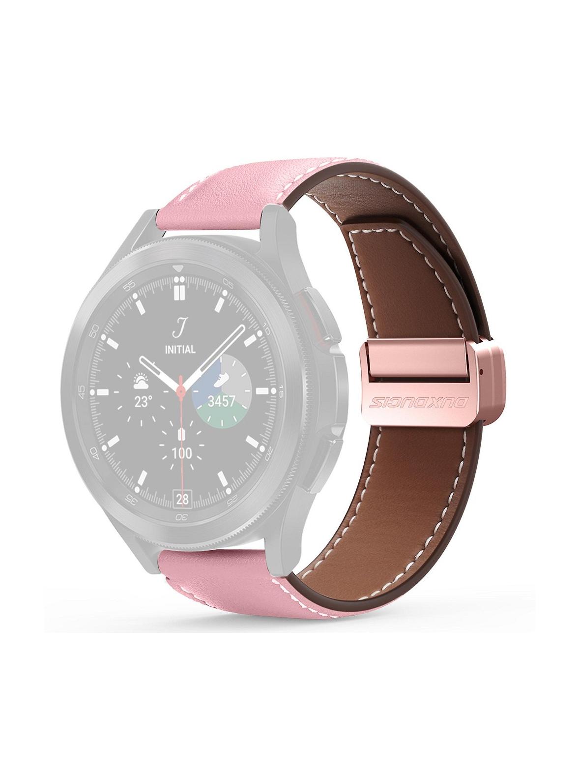 DUX DUCIS pasek YA skórzany 22 mm różowy