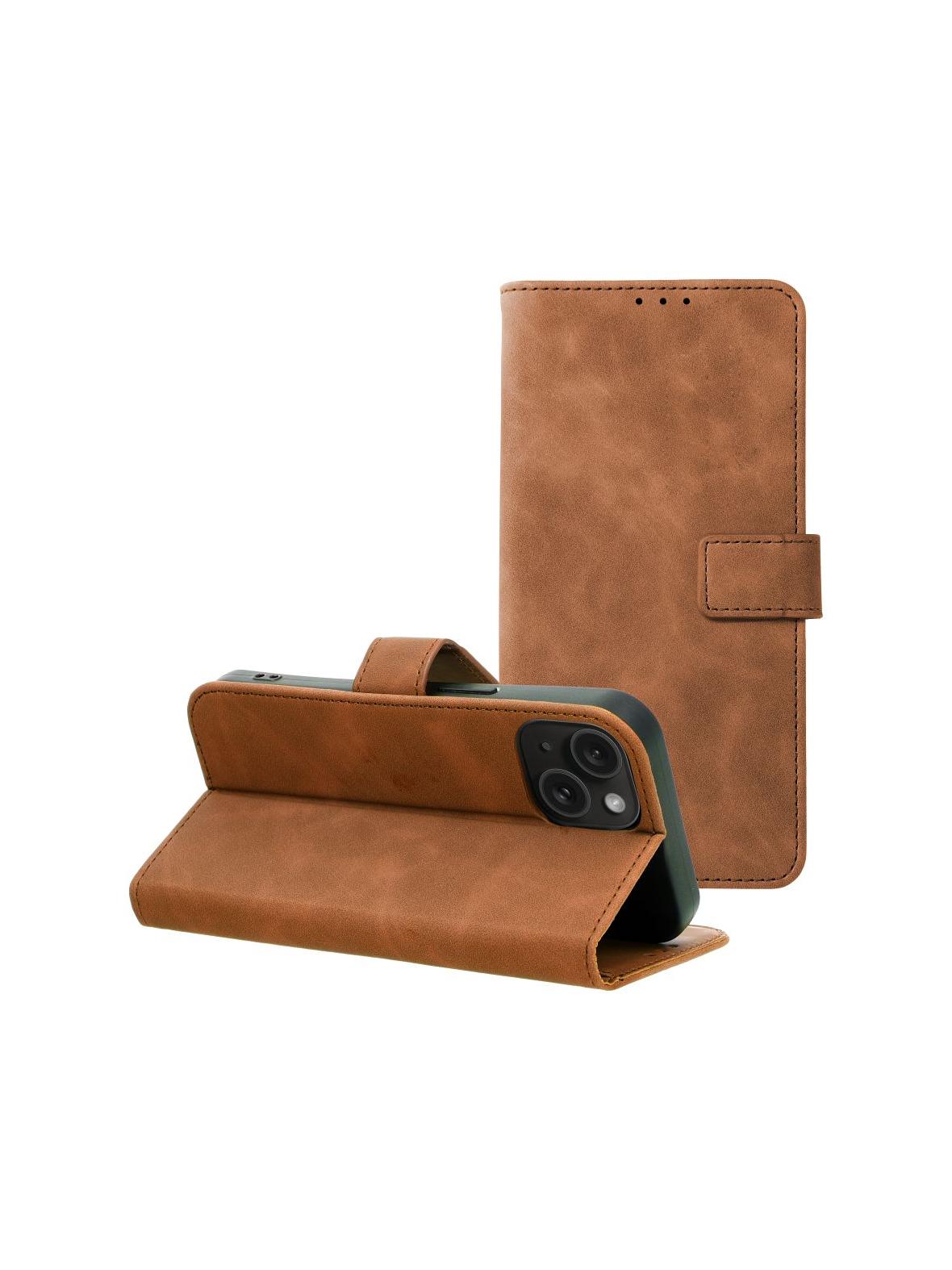 Kabura TENDER Book do IPHONE 15 brązowy