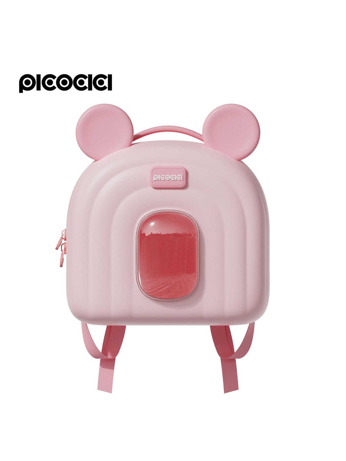 PICOCICI Mały plecak z uszkami k52 różowy