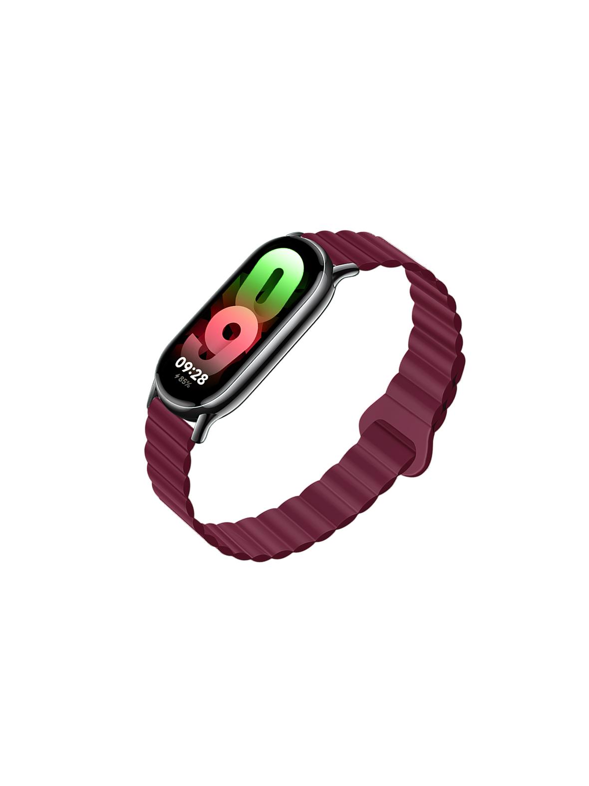 Pasek do Mi Band 8 Xiaomi Forcell F-Design FX8 sprzączka silikon bordowy