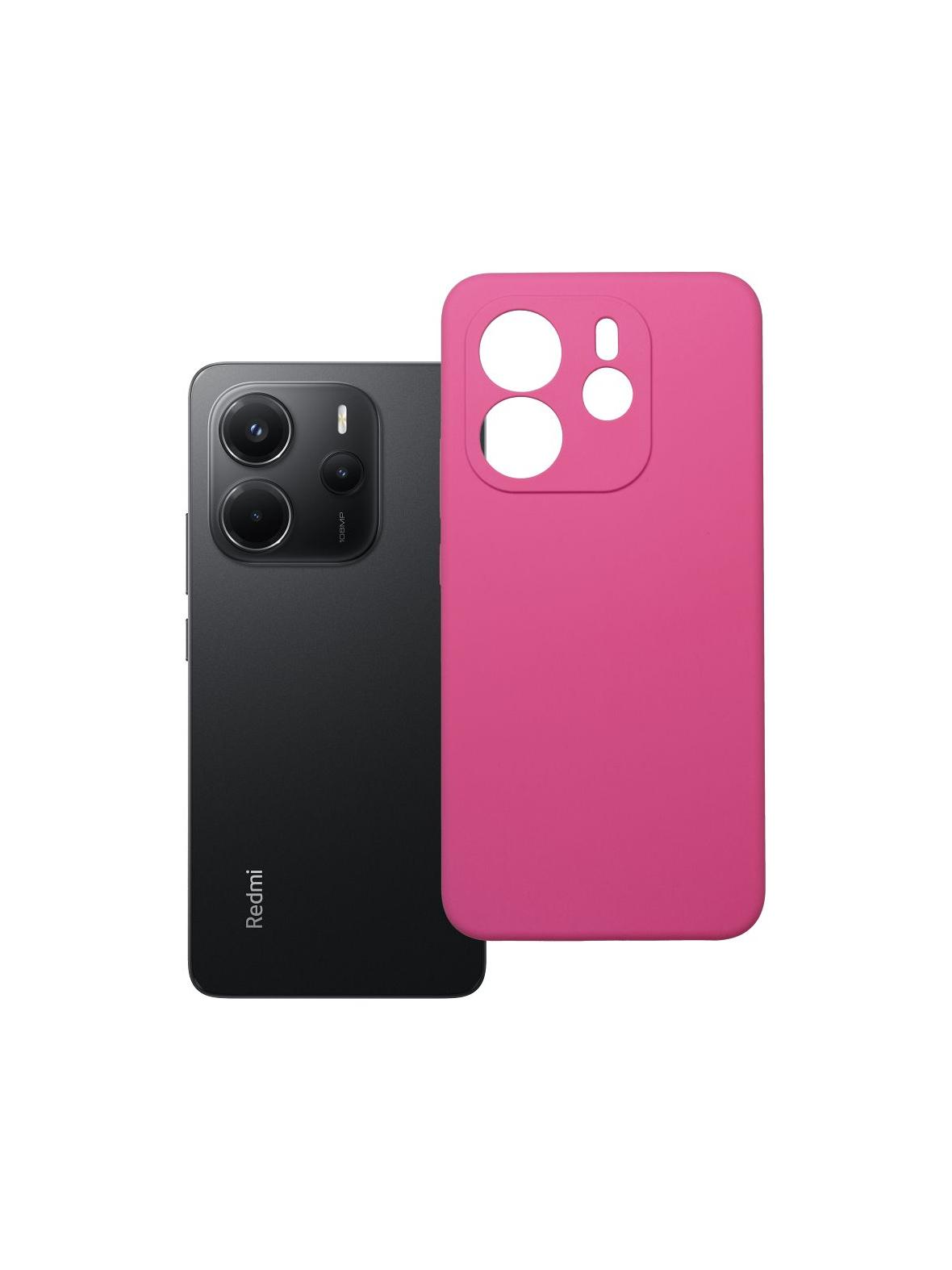 Futerał SILICONE 2mm do XIAOMI REDMI NOTE 14 4G (GLOBAL - 164,84mm x 78,15mm x 8,16mm) róż