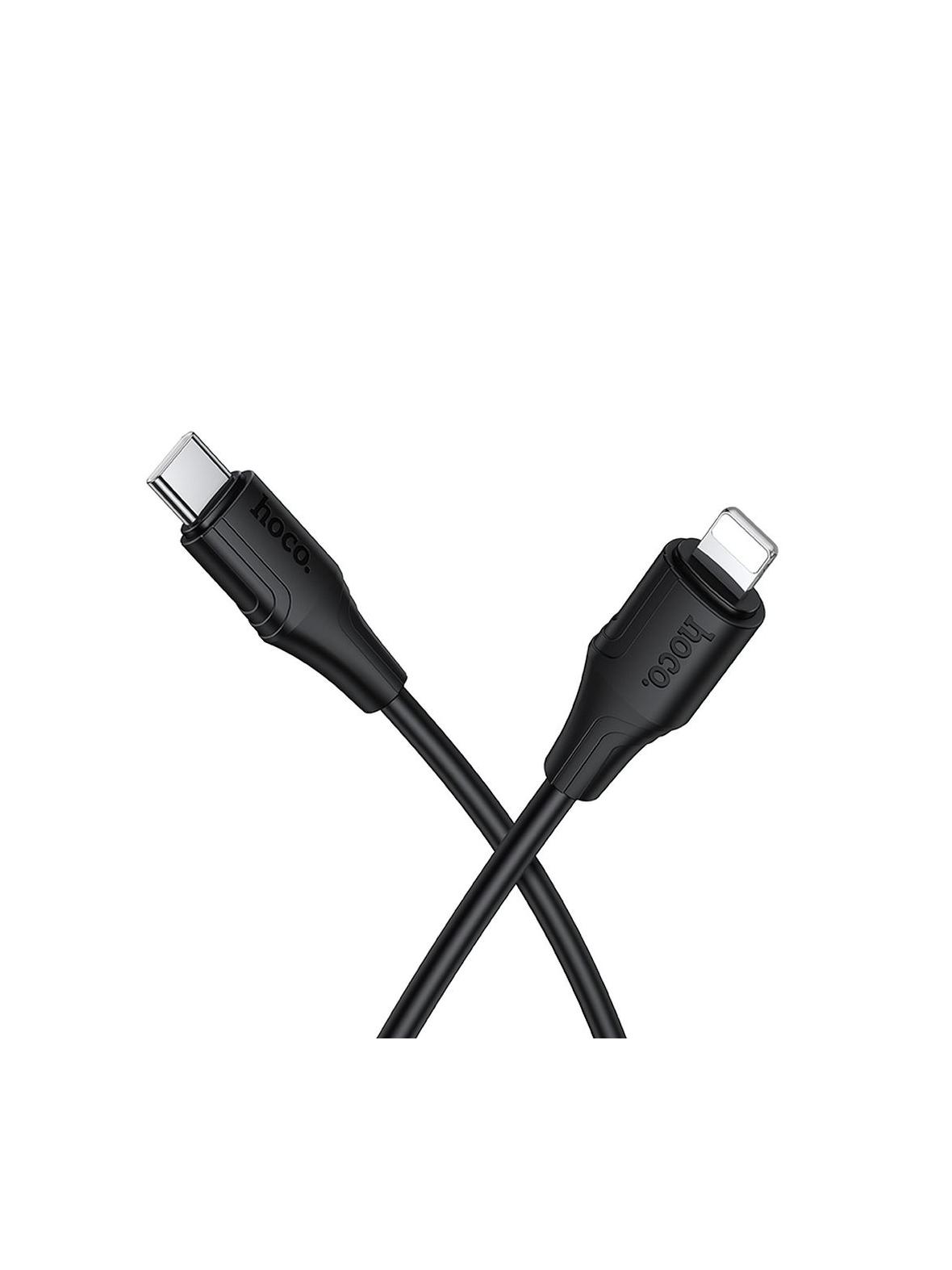 Kabel USB C do Lightning Hoco 27W silikonowy 1 m X124 czarny