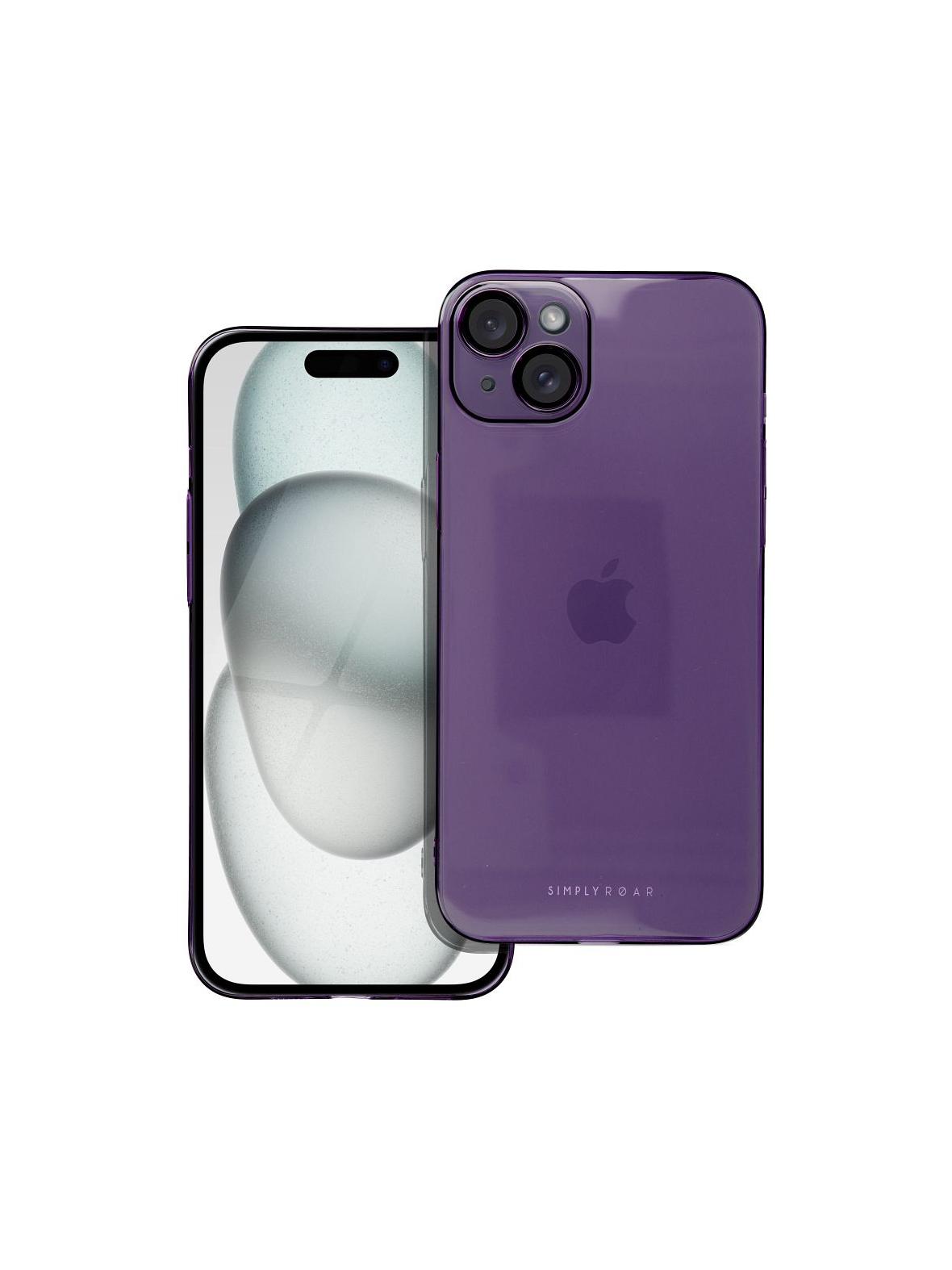 ROAR futerał PURE SIMPLE FIT do IPHONE 15 Plus Fioletowy