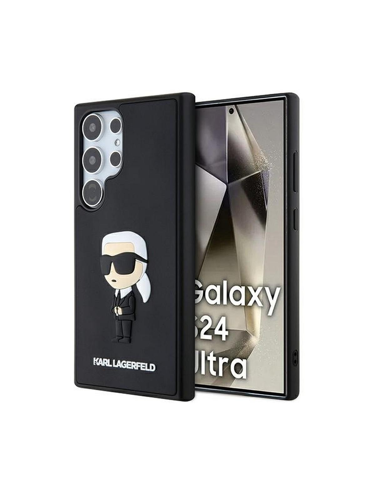 KARL LAGERFELD futerał do SAMSUNG S24 Ultra KLHCS24L3DRKINK (3D RUBBER IKONIK NFT) czarny