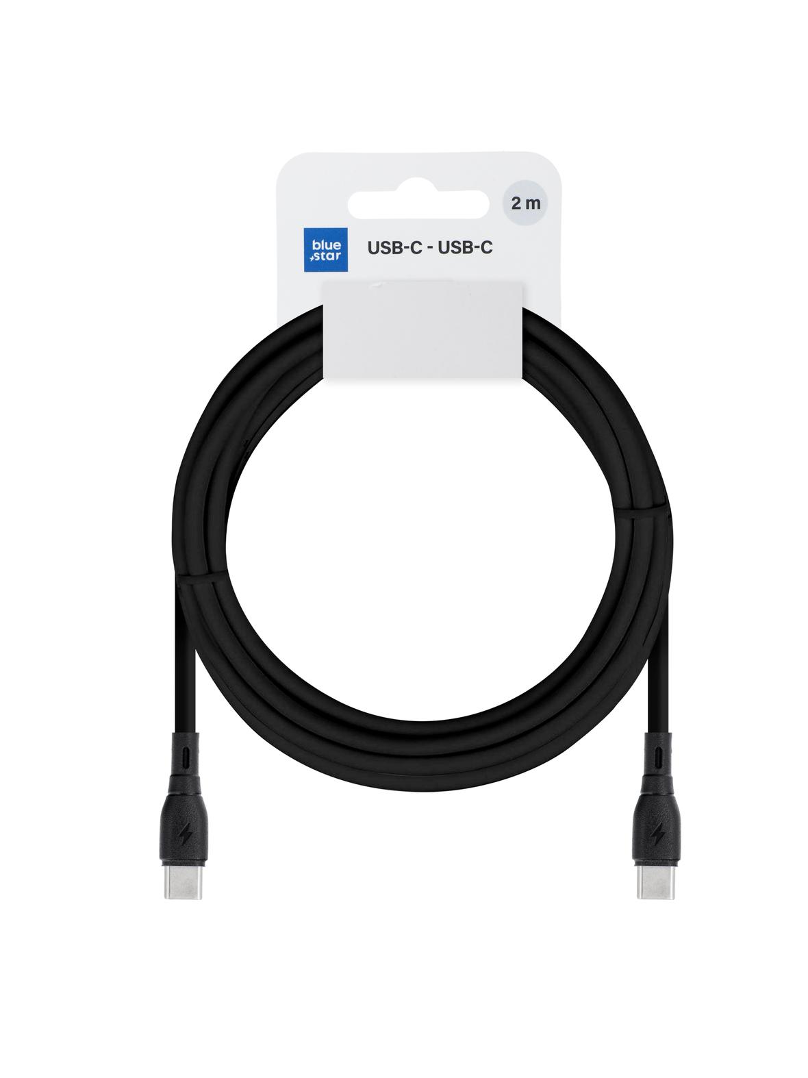 Kabel USB C do USB C Blue Star 3A 60W ECO 2 m PJ73-14-3 czarny