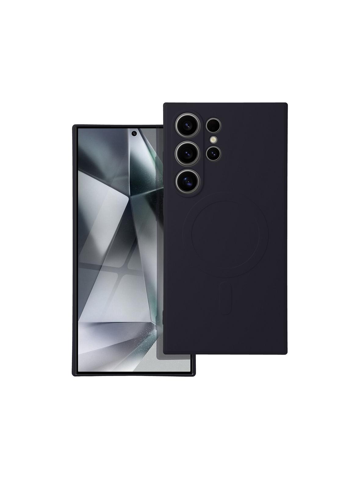 Futerał SILICONE MAG COVER kompatybilny z MagSafe do SAMSUNG S24 Ultra czarny