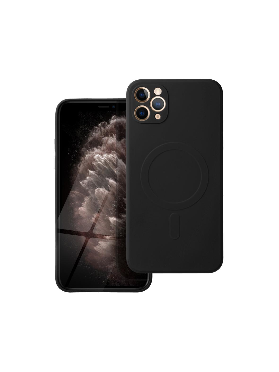 Futerał SILICONE MAG COVER kompatybilny z MagSafe do IPHONE 11 Pro Max czarny