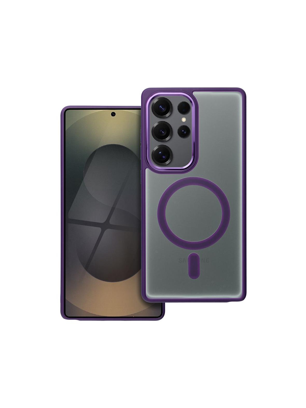 Futerał MATTE MAG COVER kompatybilny z MagSafe do SAMSUNG S25 ULTRA fioletowy