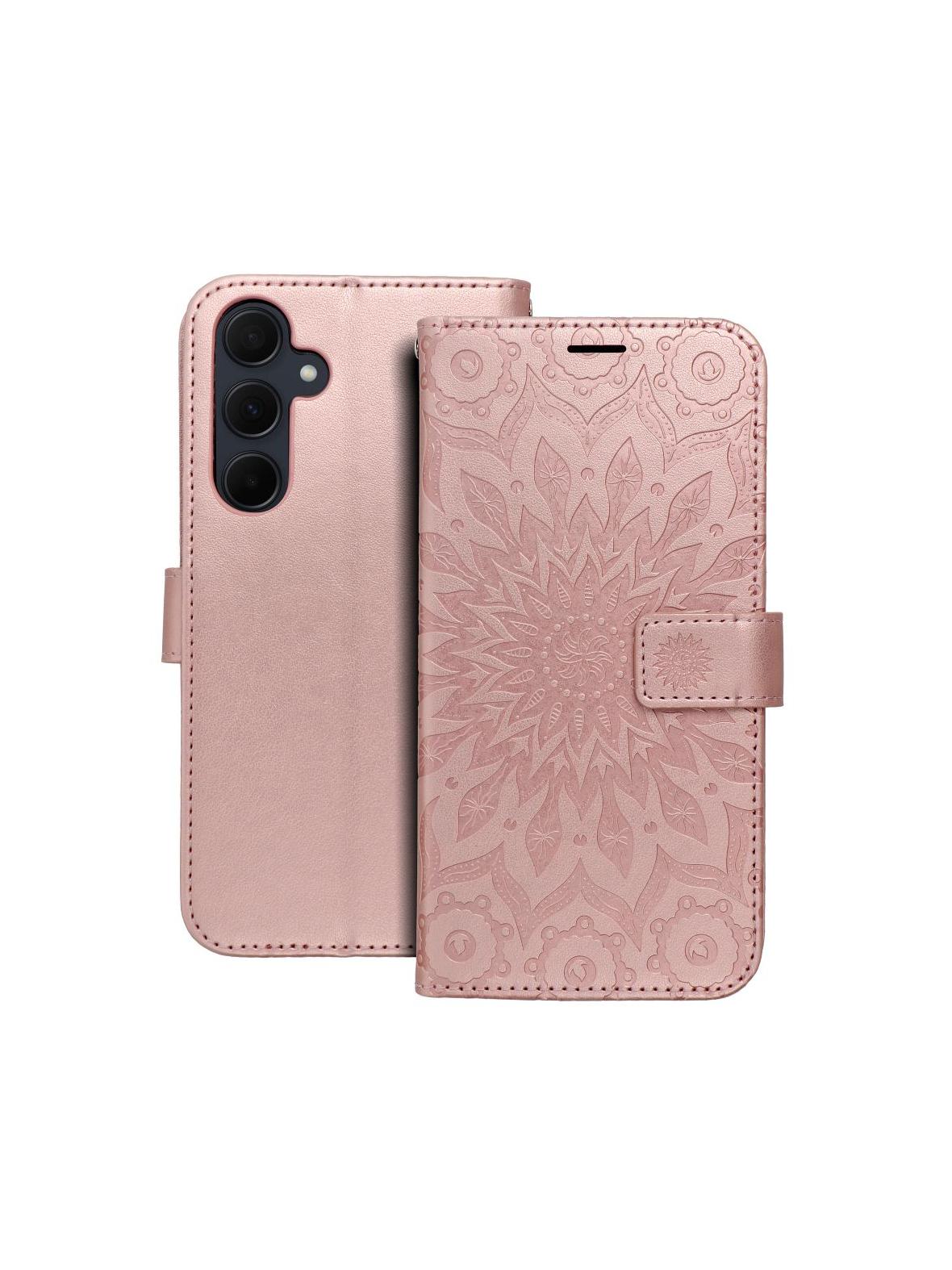 Kabura MEZZO Book do SAMSUNG A35 5G mandala złoty róż