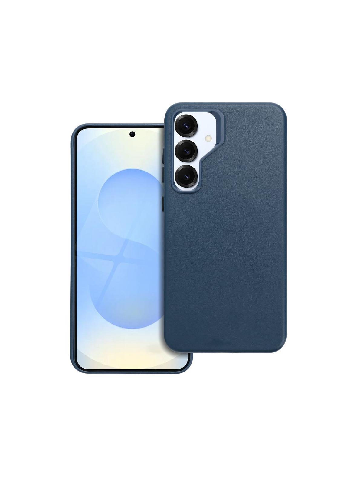 Futerał LEATHER MAG COVER kompatybilny z MagSafe do SAMSUNG S25 PLUS niebieski