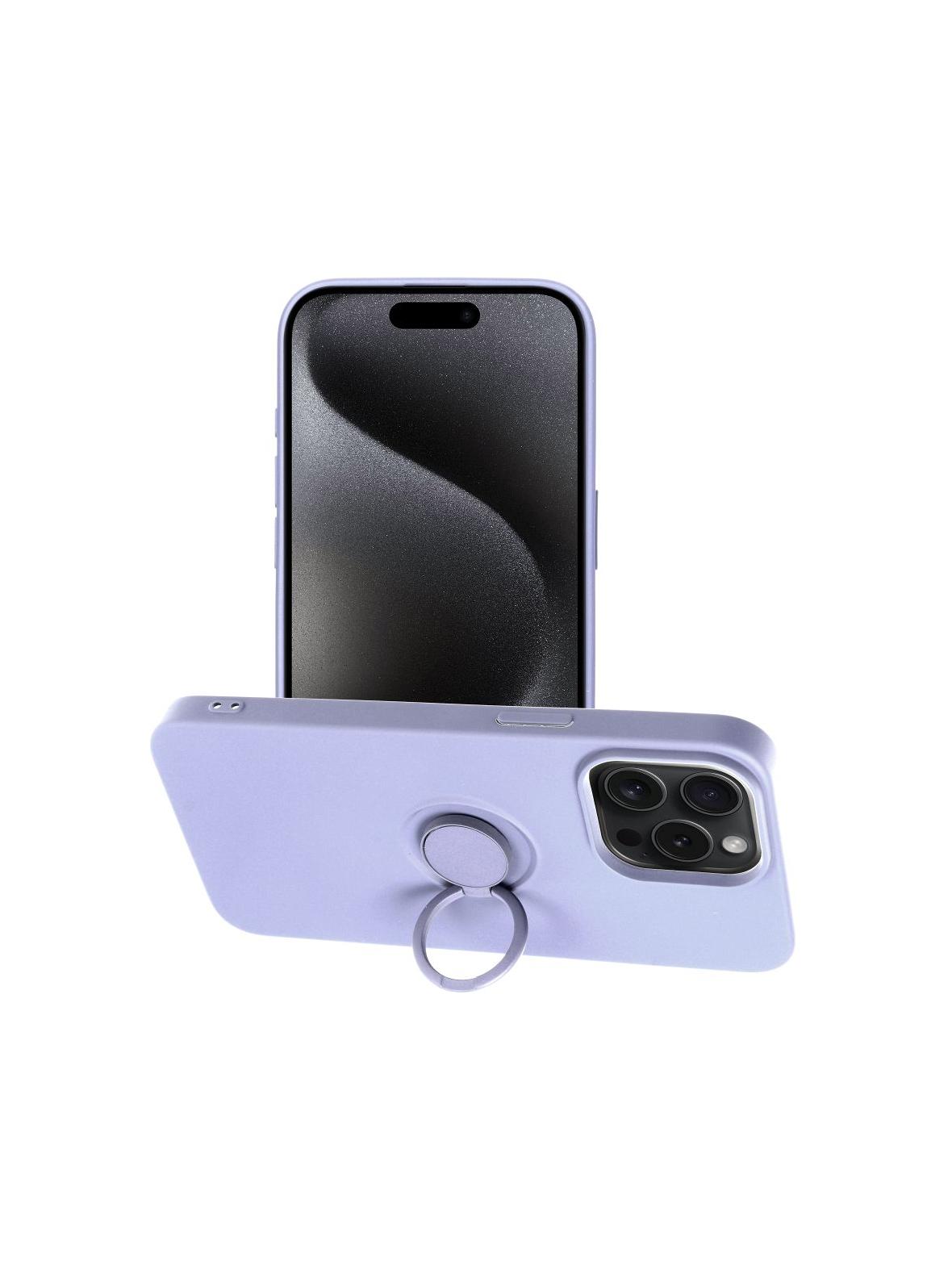 Futerał SILICONE RING do IPHONE 15 Pro Max fioletowy