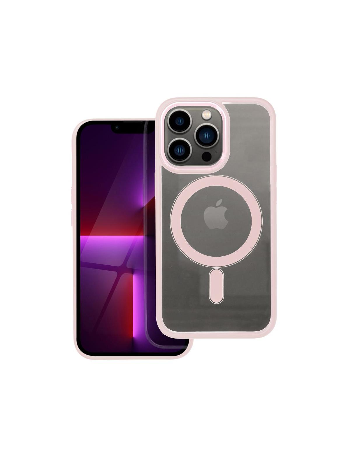 Futerał COLOR EDGE MAG COVER kompatybilny z MagSafe do IPHONE 13 Pro różowy