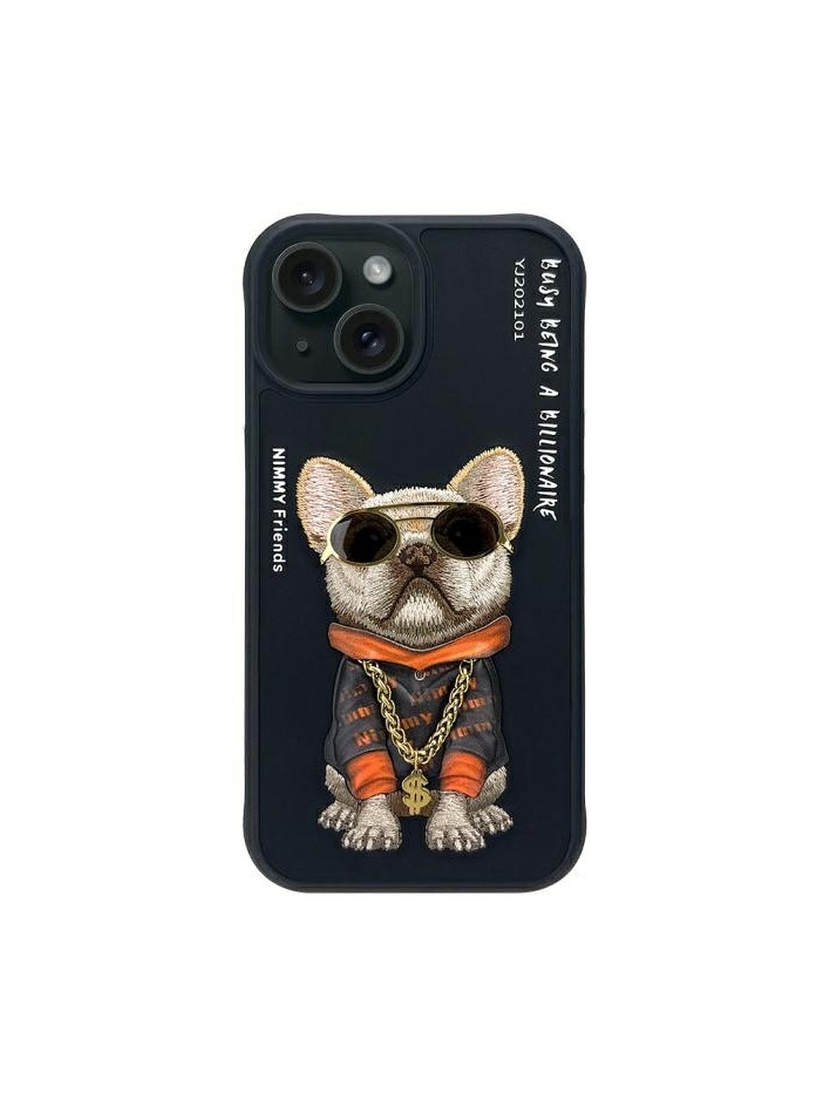 NIMMY futerał GLASSES COOL DOG do IPHONE 15 czarny