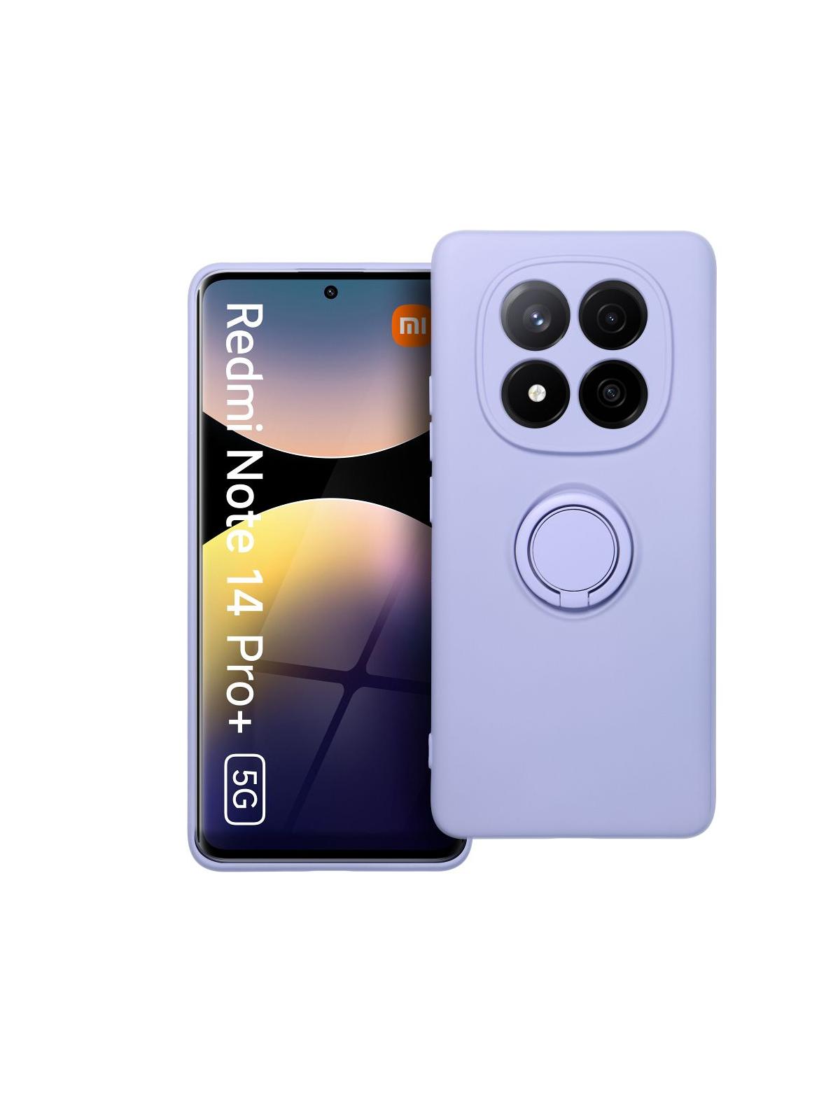 Futerał SILICONE RING do XIAOMI Redmi Note 14 Pro Plus 5G fioletowy