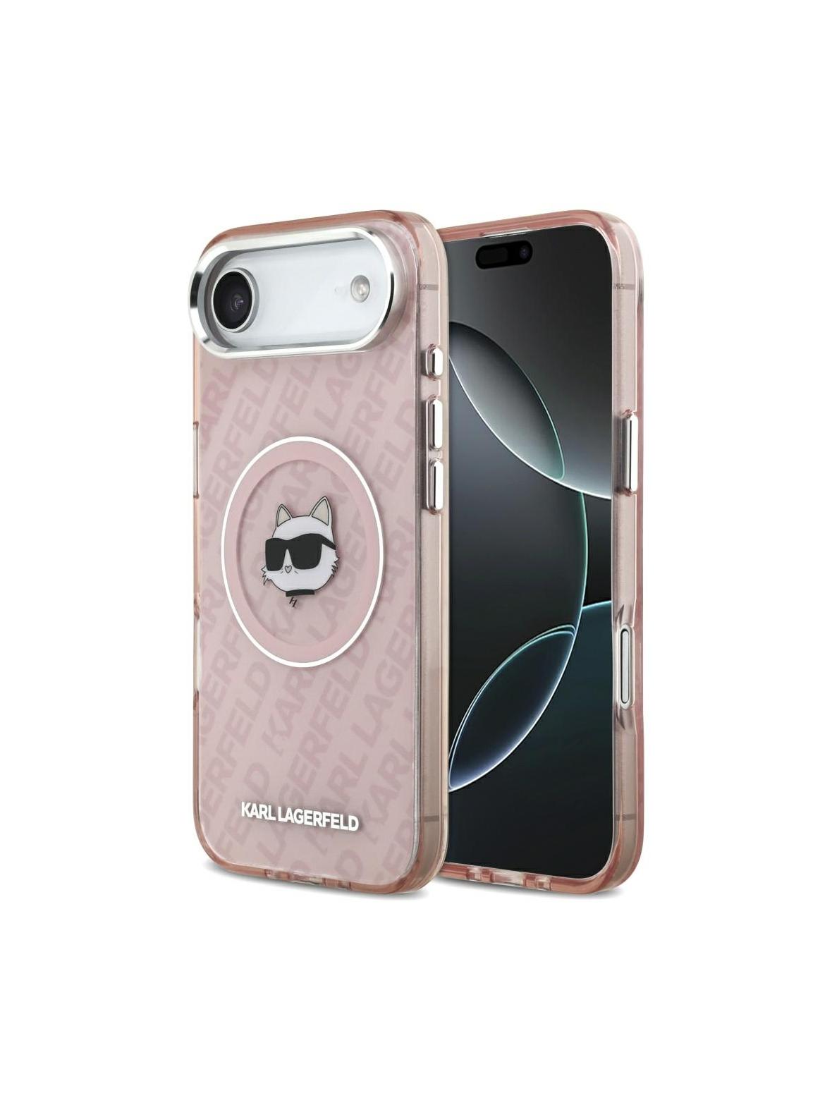 KARL LAGERFELD futerał do IPHONE 17 Air kompatybilny z MagSafe KLHMP17MHMKBCHOP (IML Choupette Head Logo) różowy