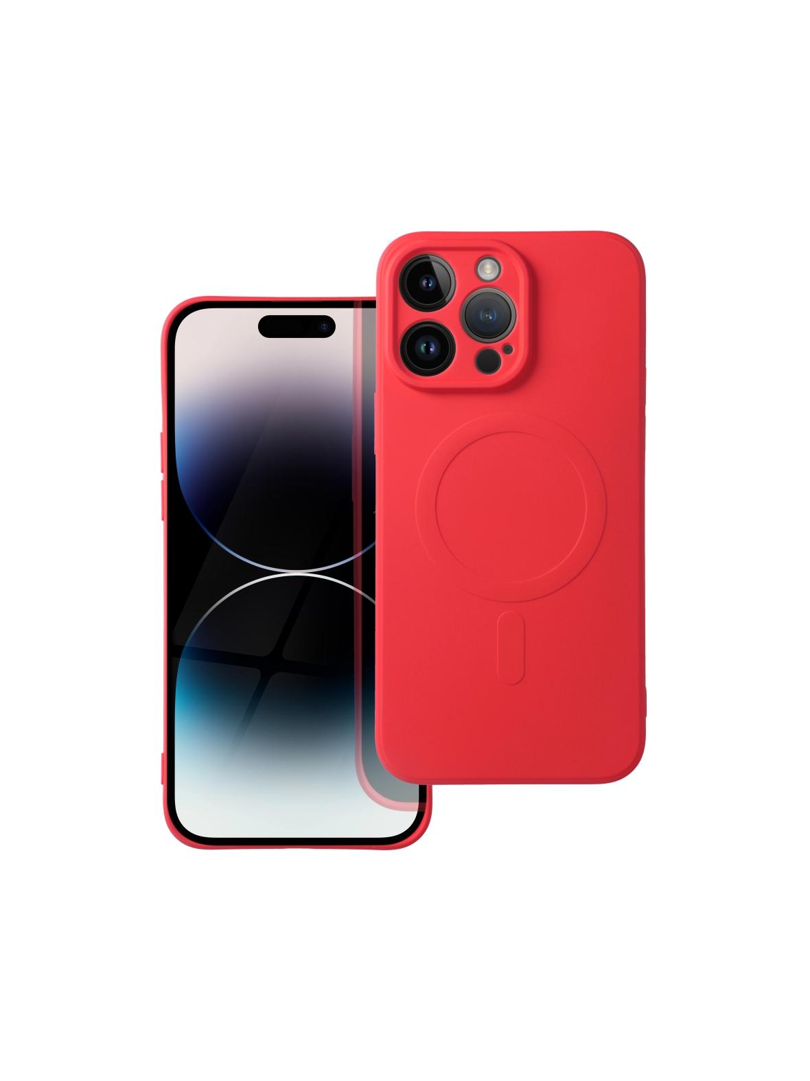 Futerał SILICONE MAG COVER kompatybilny z MagSafe do IPHONE 14 Pro Max czerwony