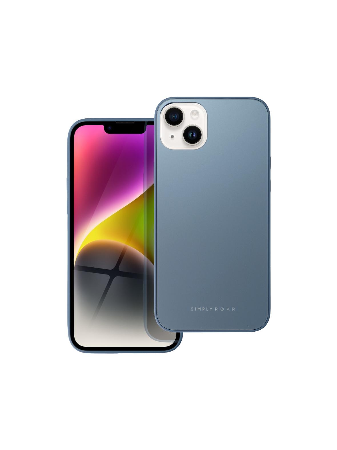ROAR futerał MATTE GLASS do IPHONE 14 Plus niebieski