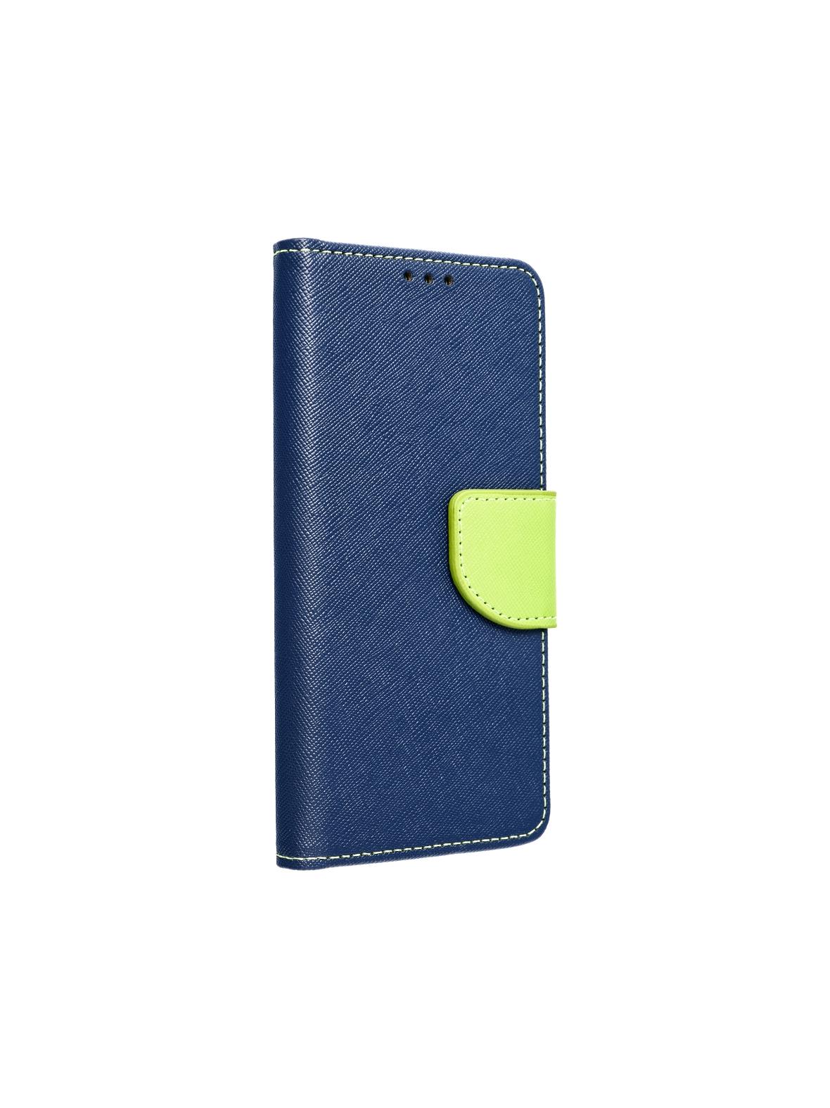 Kabura FANCY Book do IPHONE 16 Pro granatowo limonkowy