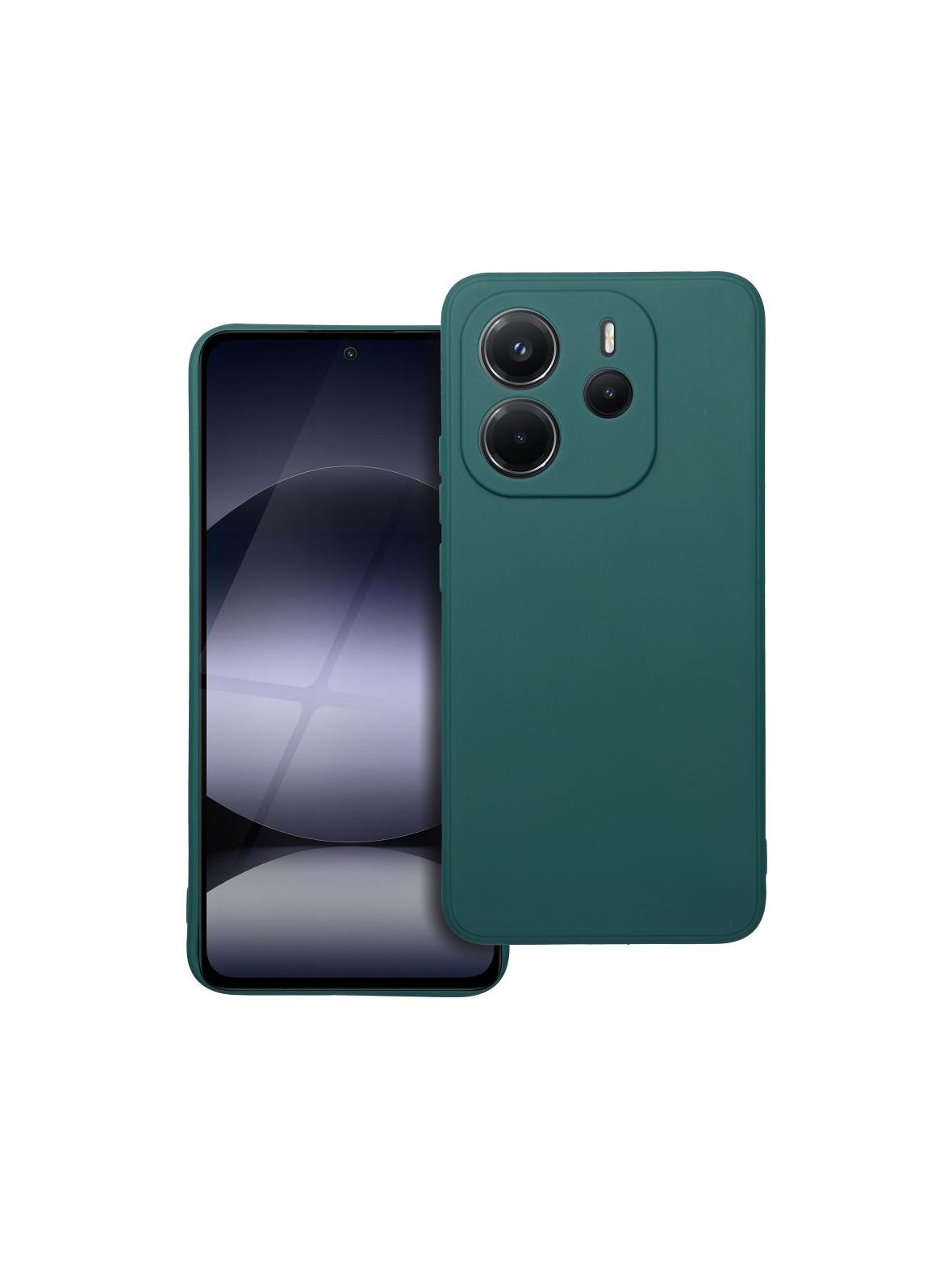 Futerał MATT do XIAOMI Redmi Note 14 4G (GLOBAL - 164,84mm x 78,15mm x 8,16mm) ciemnozielony